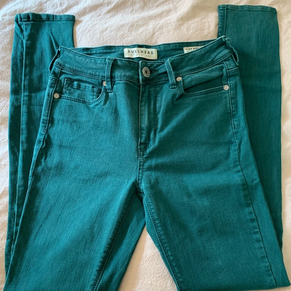 Bullhead Denim green skinny jeans
